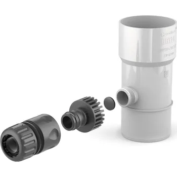 okap BRYZA Sběrač dešťové vody Ø 90 mm se závitem 1", Bílá RAL 9010