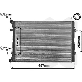 Motor automobilu Chladič, chlazení motoru VAN WEZEL 58002283