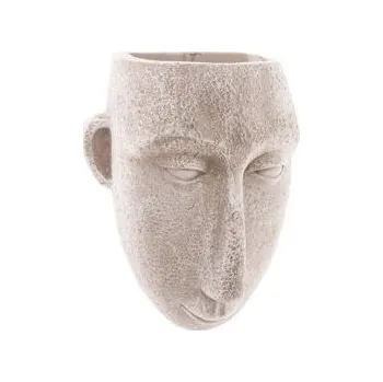 Květináč Květináč beton hlava závěsný šedý 15x10x19 cm