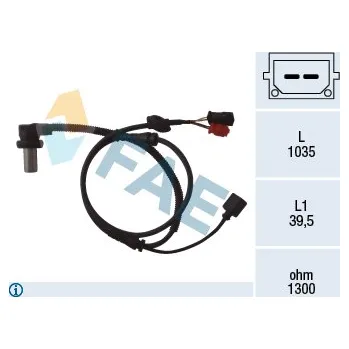 ABS Snímač, počet otáček kol FRANCISCO ALBERO S.A. 78059
