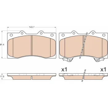 Brzdová destička Sada brzdových destiček, kotoučová brzda TRW GDB3560