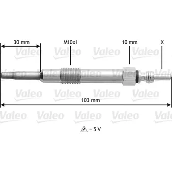 Zapalovací a žhavicí svíčka Žhavicí svíčka VALEO 345115