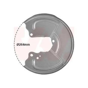 Brzdový kotouč Ochranný plech proti rozstřikování, brzdový kotouč VAN WEZEL 1754373