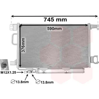 Klimatizace automobilu Kondenzátor, klimatizace VAN WEZEL 30015360