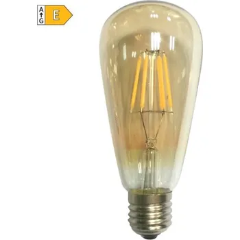 Žárovka LED Filament žárovka Amber ST64 8W/230V/E27/2700K/900Lm/360°