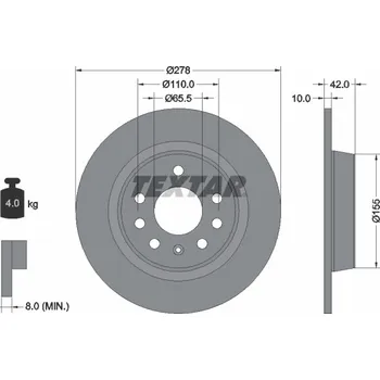Brzdový kotouč Brzdový kotouč TEXTAR 92167603