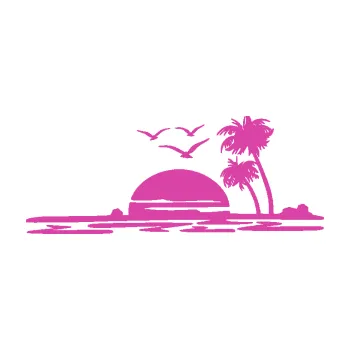 Samolepící dekorace Krajina moře 001 pravá karavan na cestách (16 - růžová) SAMOLEPKA NA AUTO, NÁLEPKA, FÓLIE, POLEP, TUNING, VLASTNÍ TEXT, TISK, AUTOSAMOLEPKY.cz, POLEPY, OBRÁZEK, LOGO, 3D STICKERS