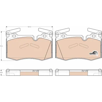 Brzdová destička Sada brzdových destiček, kotoučová brzda TRW GDB1948