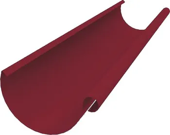 Okap PREFA Okapový půlkulatý žlab tmavě červený 125 x 3000 mm