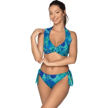 Dámské plavky Spodní díl plavek Gaia KFT 023 Malaita Tanga S-4XL Modrá L-40