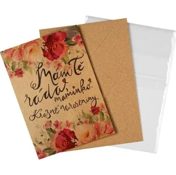 Přání+obálka ,,MAMINKO,, 11x15 cm