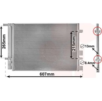 Výparník klimatizace Kondenzátor, klimatizace VAN WEZEL 82005244
