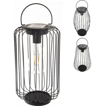 Svícen Svícen kov LED/solar černý 3ASS