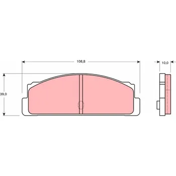 Brzdová destička Sada brzdových destiček, kotoučová brzda TRW GDB107