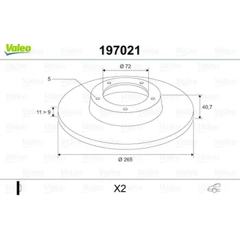 Brzdový kotouč Brzdový kotouč VALEO 197021