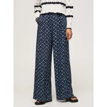 Dámské kalhoty Tmavě modré dámské vzorované culottes kalhoty Pepe Jeans - Dámské Pepe Jeans černá | modrá 2259143