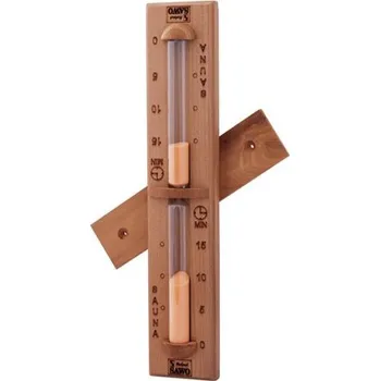 HARVIA AUSTRIA saunové pískové přesýpací hodiny na masivním dřevěném podkladu z cedru - HA-PRESHOD-CEDR-SAC19552