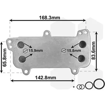Chladič motoru Olejový chladič, motorový olej VAN WEZEL 58013707