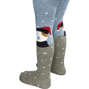 Punčocháče Novia modrošedé se zvířátkem velikost oblečení - děti: 80/86