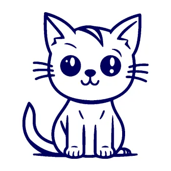 Samolepící dekorace SAMOLEPKA Kočka 036 levá (23 - tmavě modrá) NA AUTO, NÁLEPKA, FÓLIE, POLEP, TUNING, VLASTNÍ TEXT, TISK, AUTOSAMOLEPKY.cz, POLEPY, OBRÁZEK, LOGO, SAMOLEPKY