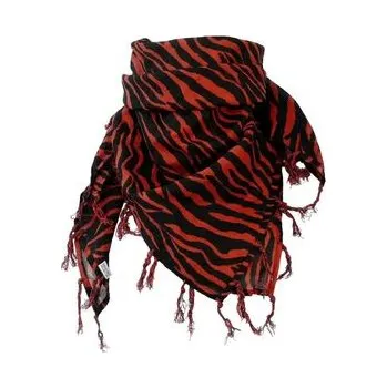 Šátek Šátek velký červená zebra s třásněmi