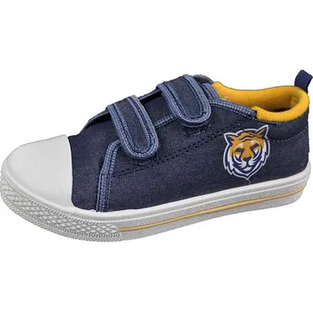 Chlapecká obuv Tenisky plátěnky kecky Skarpol PARIS 149-43 modré riflové s tygrem s koženou stélkou velikost: 30