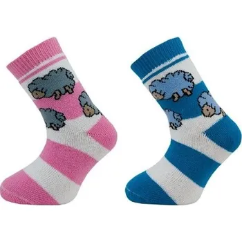 Dětské ponožky NOVIA froté Ovečka 24-26 růžová 1 pár