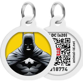 psí známka WAUDOG chytrá ID známka s QR tagem DC Batman