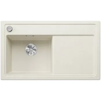 Granitový dřez Blanco ZENAR 45 S InFino Silgranit bílá soft dřez vlevo s excentrem bez příslušenství - 527176 + ZÁRUKA 3 ROKY ZDARMA