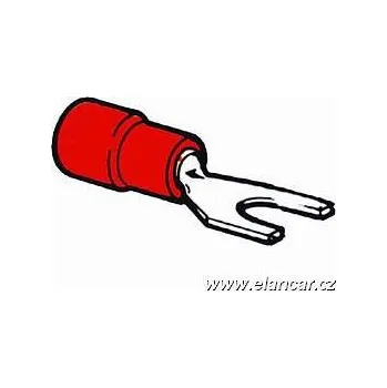Auto elektroinstalace Vidlička kabelová izolovaná červená 4mm