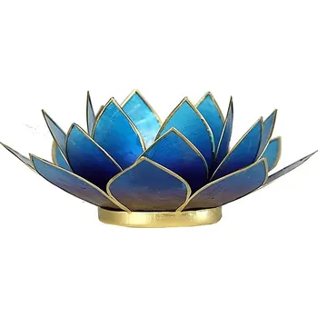 Svícen Lotosový svícen Modrý -fialový