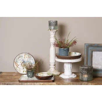 Šedo - zelený mramorovaný obal na květináč S - Ø 11*10 cm