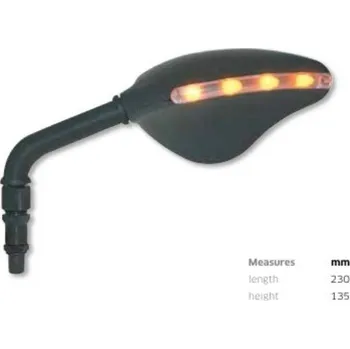 Osvětlení pro motocykl FAR univerzální levé zrcátko se směrovkami LED (barva černá) M10X1,25 (FAR univerzální levé zrcátko se směrovkami LED (barva černá) M10X1,25)