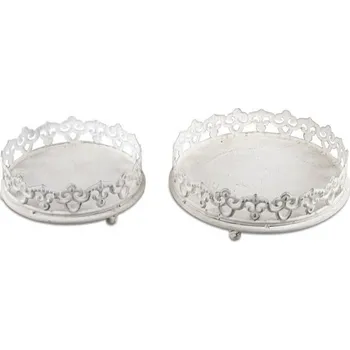 Kovový vzorovaný podnos Velikost: Velký