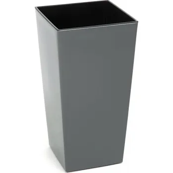 Květináč Plastový květináč Finezia 190x190 mm, antracit (119519 007 LA532 FINEZJA antracit lesk 190x190 obal)