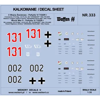 Plastikový model 1/35 PzKpfw VI TIGER Divis.SS Totenkopf, 1944 Pt.2