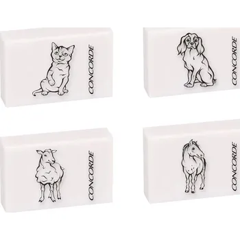 Pryž Pryž CONCORDE Zvířátka bílá, kočička, 1 ks - CH1C (Guma CONCORDE Zvířátka bílá, kočička, 1 ks)