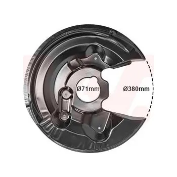 Brzdový kotouč Ochranný plech proti rozstřikování, brzdový kotouč VAN WEZEL 5765374