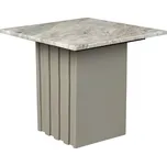 Šedý mramorový odkládací stolek DUTCHBONE CLAYTON 40 x 40 cm