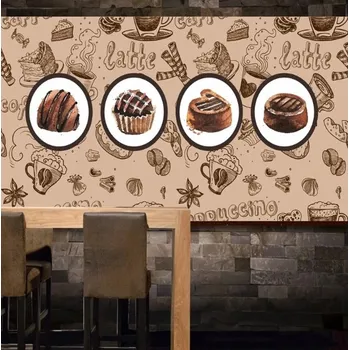 Fototapeta Solution Media 3D tapety - Cukrárna - Kavárna MU4695 3 - 3D Relief - Vliesová tapeta - 320g/m2