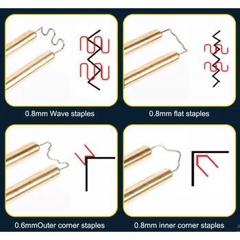3D tisk Spony pro svařování plastu 100 ks Vnitřní hrana (S) 0,8 mm