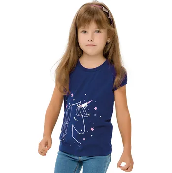 Dívčí tričko Dívčí tričko - Winkiki WKG 92546, tmavě modrá Barva: Modrá tmavě, Velikost: 98