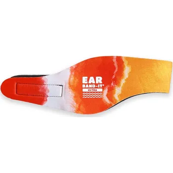 Plavecká čepice Ear Band-It® Ultra Batikovaná oranžová Velikost čelenky: M Čelenka na plavání