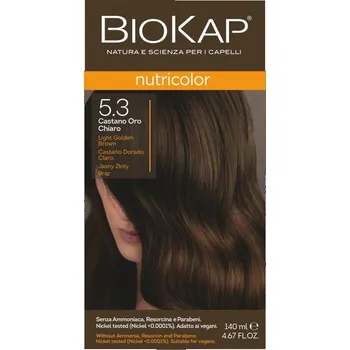 Barva na vlasy BIOKAP Nutricolor Barva na vlasy Světlá zlatá hnědá 5.3