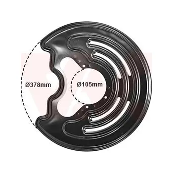 Brzdový kotouč Ochranný plech proti rozstřikování, brzdový kotouč VAN WEZEL 3794374