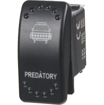 Auto elektroinstalace Rocker spínač PREDÁTORY 12 - 24V, 47111
