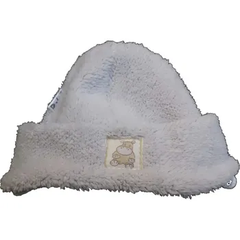 Kojenecká čepice Kojenecká zavazovací čepička chlupáčková - HROŠÍK šedá - vel.62