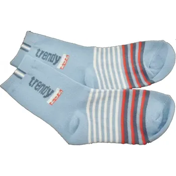 Ponožky dětské bavlna - TRENDY modré s proužky - vel.17-18cm