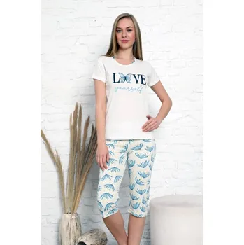 Dámské pyžamo Pyžamo dámské LA PENNA - LOVE krémové - M