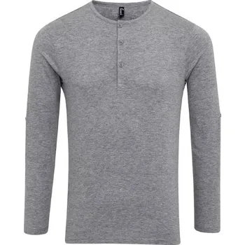 Pánské tričko Premier Pánské triko s dlouhým rukávem PR218 Velikost: S, Barva: tmavě šedý melír